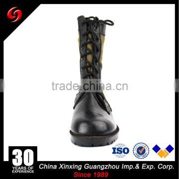 Genuine Leather and Woodland Polyester Oxford Military Boots photo-2