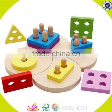Wholesale Funny Kids Wooden Shape Sorter Blocks Stacking Toy Hot Sale Baby Wooden Shape Sorter Blocks Stacking Toy W13D098 photo-3