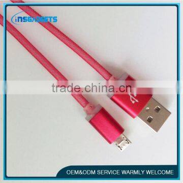 1m 3ft Braided Fabric Micro Usb Cables ,h0t139 Reversible Usb Cable , 2015 Wholesale Colorful Micro Usb Cable for photo-2