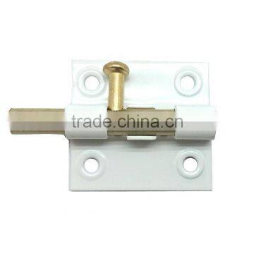 Good Quality Iron White Barrel Bolt, 2" White And Brass Finish Door Bolt, Window Barrel Bolt Lock photo-4