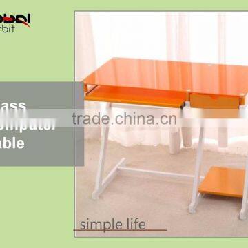 Laptop Table With Keyboard Storage Colorful Tempered Glass Computer Desk Table photo-5