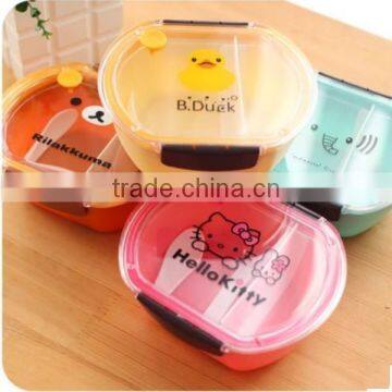 New Kawaii Cute Small Lunch Box, "Bento" Plastic 2pcs Set,CUSTOM Hot New Product for 2015 Made in China photo-3