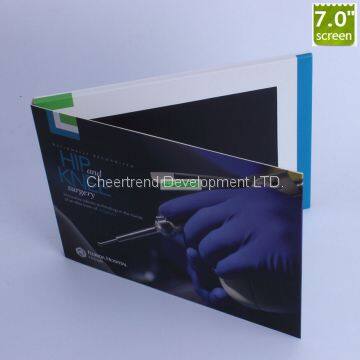 7 inch lcd Print Video Card, TV in Card, Video Brochure, Video Booklet, Mail, LCD Mailer, Video in Print Card