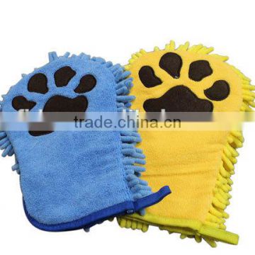 microfiber 80 polyester 20 polyamide animal pet washing glove