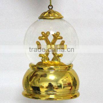 Christmas Golden Flake Inside Snow Globe Ornaments