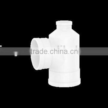 Factory price Manufacturer good quality PVC Fitting UPVC Rubber Joint plastic fitting for drainage GB Reducing tee bottle neck t