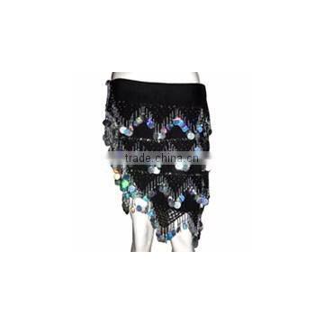 Belly Dance Hip Scarf with beads coins
