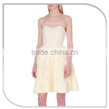 2016 Elegant white flower loli girl tube dress pattern