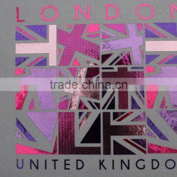 2017 popular holofoil LONDON city name design laser cut applique