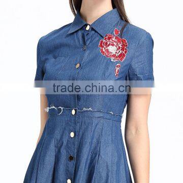 Domin Fashion Latest Formal Embroidery Jean Dress Patterns photo-2