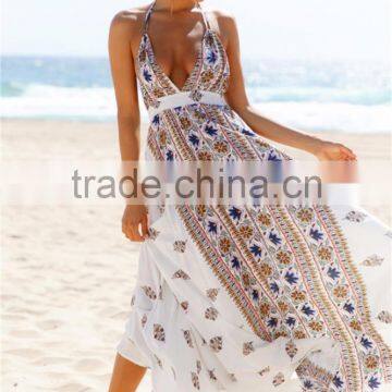Latest Printing Design New in Summer Sunshine Maxi Dress Women Sexy photo-3