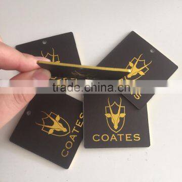 2016 Custom gold stamping thick hang tags with excellent quality