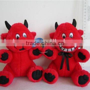 Plush animals bulk red bull wholesale toys with low price