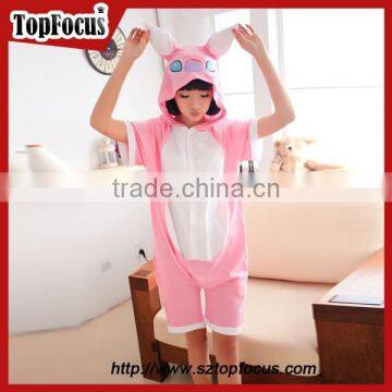 Hot sale short sleeve summer style pyjamas caluby wholesale adult onesie