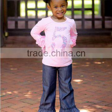 2017 New Arrival Boutique Girl Clothing Baby Clothes Kid Children Shorts Wholesale New Model Jeans Pants photo-2