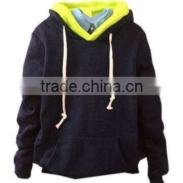 2 Player Color Block Hooded Style Slim Thicken Winter Warm Hoodie for Ladies photo-3