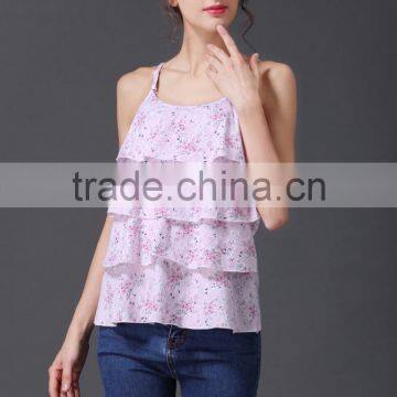 Floral Summer Cotton Maternity Chemise Breastfeeding Vest Nursing Tanks photo-4