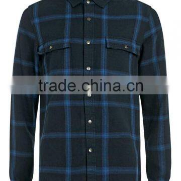 Wholesale Custom Long Sleeve Fashion Plaid Man Shirt photo-5