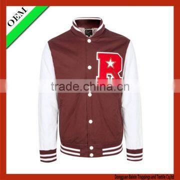2015 Man Jacket,cheap Baseball Jacket ,plain Baseball Jacket Red photo-2