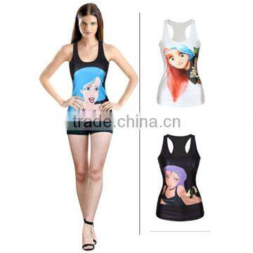 Breathable and Dry Fit Custom Gym Tank Top Printing Camisole photo-4