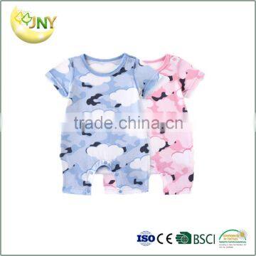 Custom high quality baby clothes cotton clouds pattern baby romper wholesale