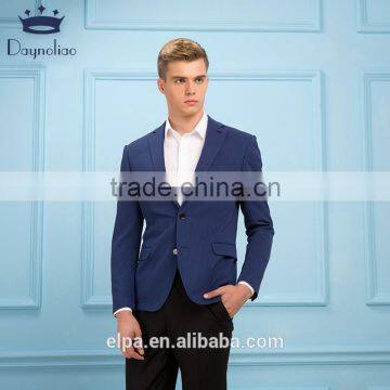 2016 New Arrival Trendy Slim Fit Mens Jacket Half Lining Two Button Casual Men Blazer photo-2