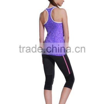 Lady's Fitness Wear Seamless Training Tank Top/racerback photo-2