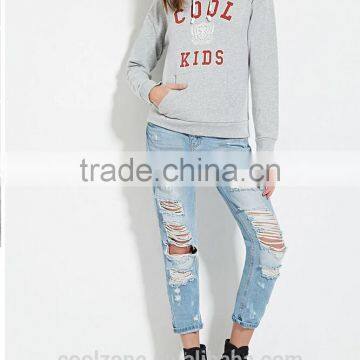 2016 Long Sleeve Kangaroo Pocket Hoodie Wholesale Print Hoodies Women photo-4
