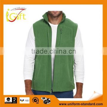 Newest Basic Fit fleece vest secure-zip 100% polyester Micro Fleece popular hottest christmas SPORT VEST for men