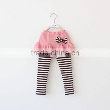 Kids Leggings Spring Girls Skirt-pants Baby Solid Cotton Stripe Girl Leggings photo-2