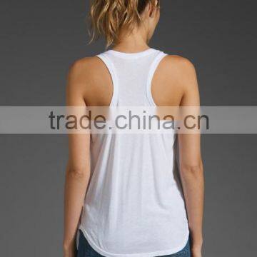 Light Jersey White Pocket Tank Top photo-3