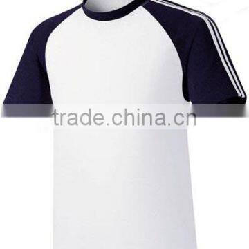 Cotton Red&white Two Tone Plain t Shirt for Men photo-4