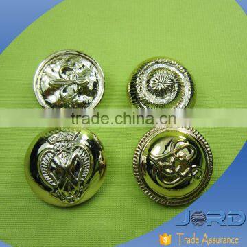 wenzhou qiaotou factory plating gold crown buttons for scrapbooking