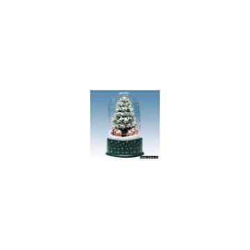 Sell 36cm Music Snow Cube With Optic Fiber Tree and Revolving Deer