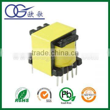EE13 vertical pin 5+5 core window broadening power transformer 24V 12V 5V transformer bushing