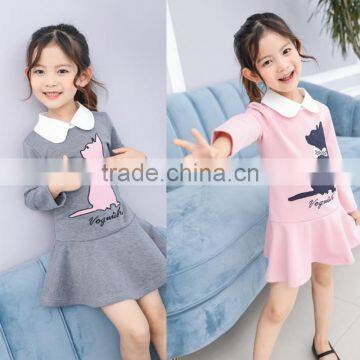 B40974A Wholesale new style girls autumn carton printing dress