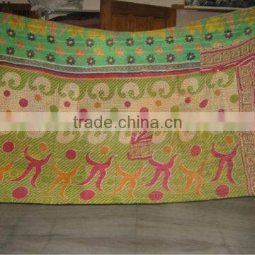 Cotton Gudri Quilts , Vintage Sari Fabric Quilt