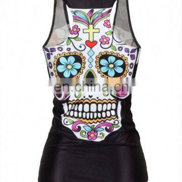 Modern Style Simple Design Lady Skull Rock T-shirt photo-3