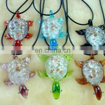 lampwork Glass Tortoise Pendant Necklace CTN1108-6