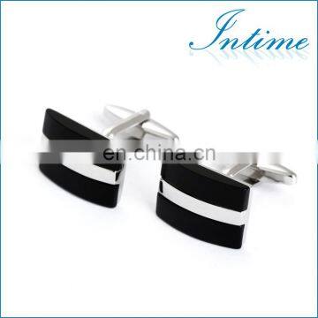 Simple Deluxe Black Stone Cuff link Men Shirt Cufflinks