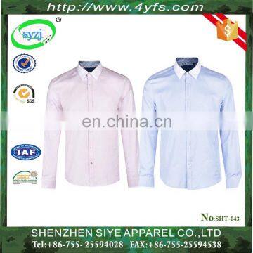 new model 100% men's cotton dress shirt from chinese factory for gift