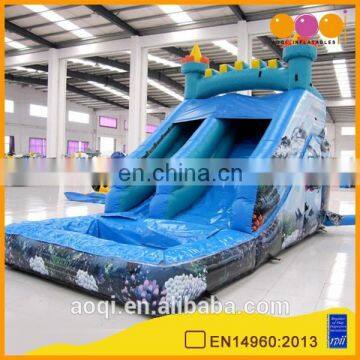 AOQI different design with free EN14960 certificate inflatable water slide castle