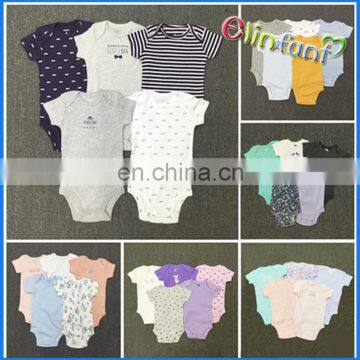 2017 hot sale 5pcs 100% cotton baby romper baby clothes kids jumpsuits