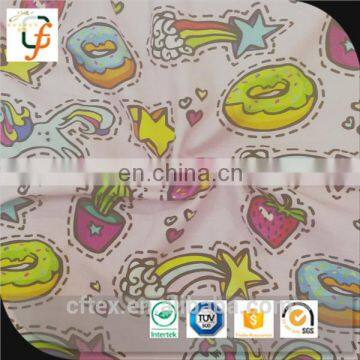 lowest price custom digital printing cotton lycra knit fabric for baby