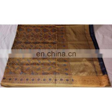 Women's Designer Wedding Wear Gray Handmade Valkalam Banarasi Silk Bridal Saree Party Wear Dress photo-3