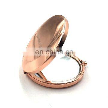 Rose gold cosmetic mirror