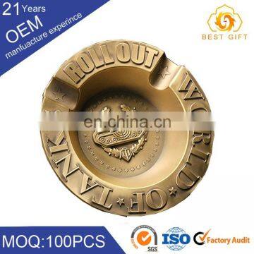 OEM logo antique brass windproof dubai souvenir collection ashtray