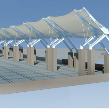 PTFE Coat Fabric Membrane High Tension PTFE Architecture Membrane photo-2