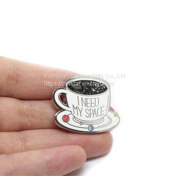 Space Coffee Cup Hard Enamel Pin photo-3