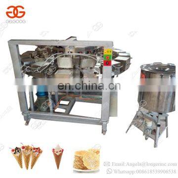 Hot Sale High Quality Semi Automatic Gas Heating Pizzelle Cookies Ice Cream Waffle Cone Baking Maker Kuih Kapit Making Machine photo-3